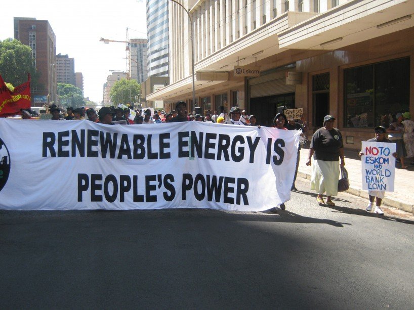 Anti-Eskom protest in South Afrcia. Photo courtesy groundWork