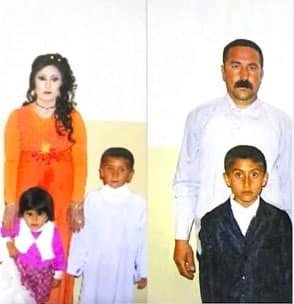 Basema and her family in 2013, with her two sons and husband