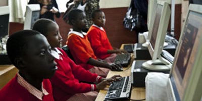 Nairobi kids at computers